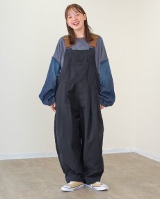 画像1: 【Reef】ワークバルーンサロペット(BLACK) (1)