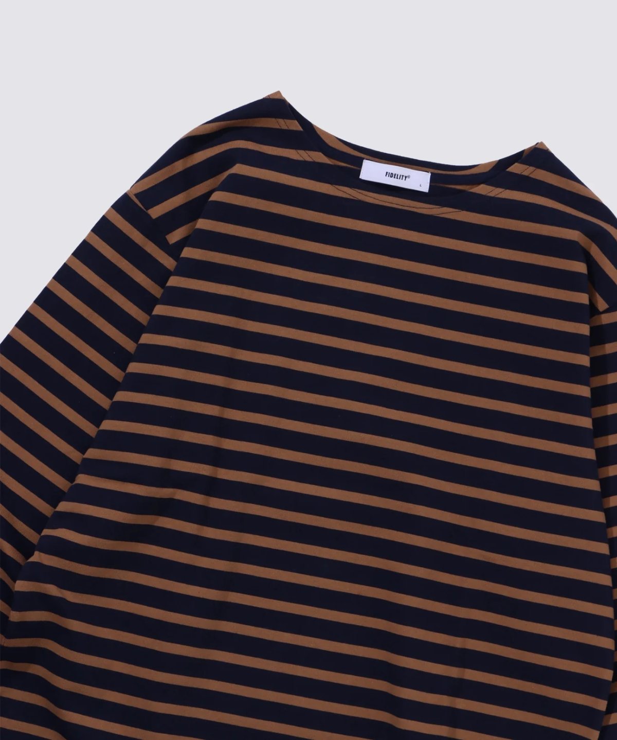 画像2: 【FIDELITY/フィデリティ】ボーダーロングTシャツ（NVY×BEG） (2)