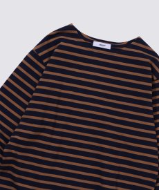 画像2: 【FIDELITY/フィデリティ】ボーダーロングTシャツ（NVY×BEG） (2)
