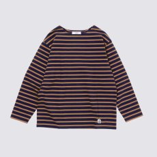 画像1: 【FIDELITY/フィデリティ】ボーダーロングTシャツ（NVY×BEG） (1)