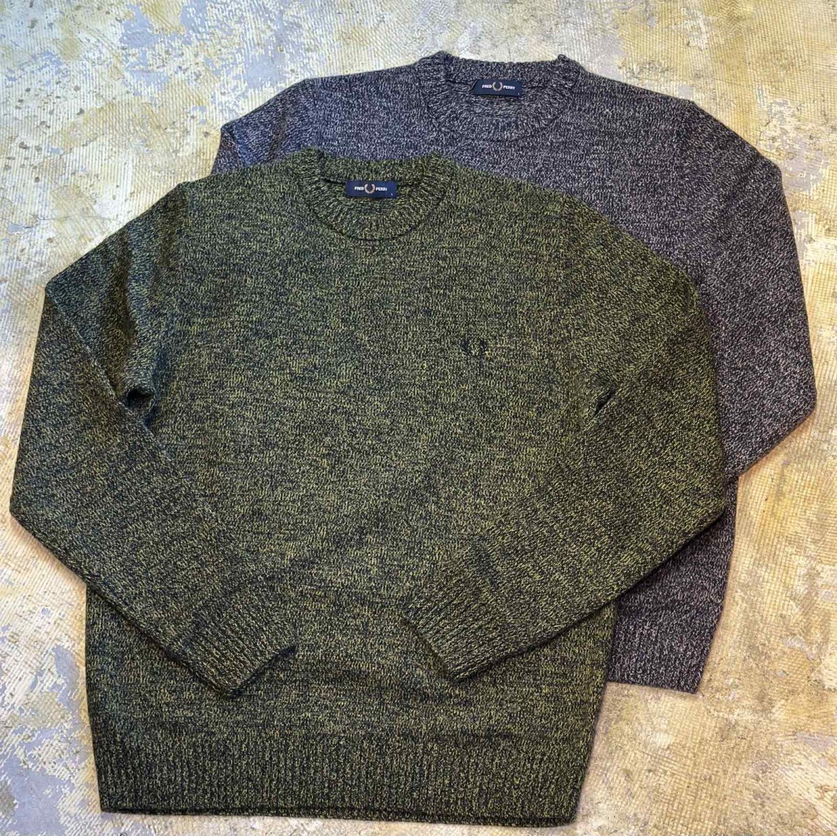 画像1: 【FRED PERRY/フレッドペリー】Twisted Marl Jumper（2color） (1)