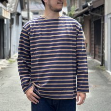画像4: 【FIDELITY/フィデリティ】ボーダーロングTシャツ（NVY×BEG） (4)
