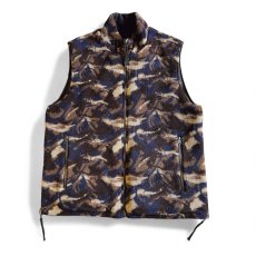 画像1: 【TAION/タイオン】MILITARY RIVERSIBLE HI NECK DOWN VEST  (BLACK×PAINT CAMO) (1)
