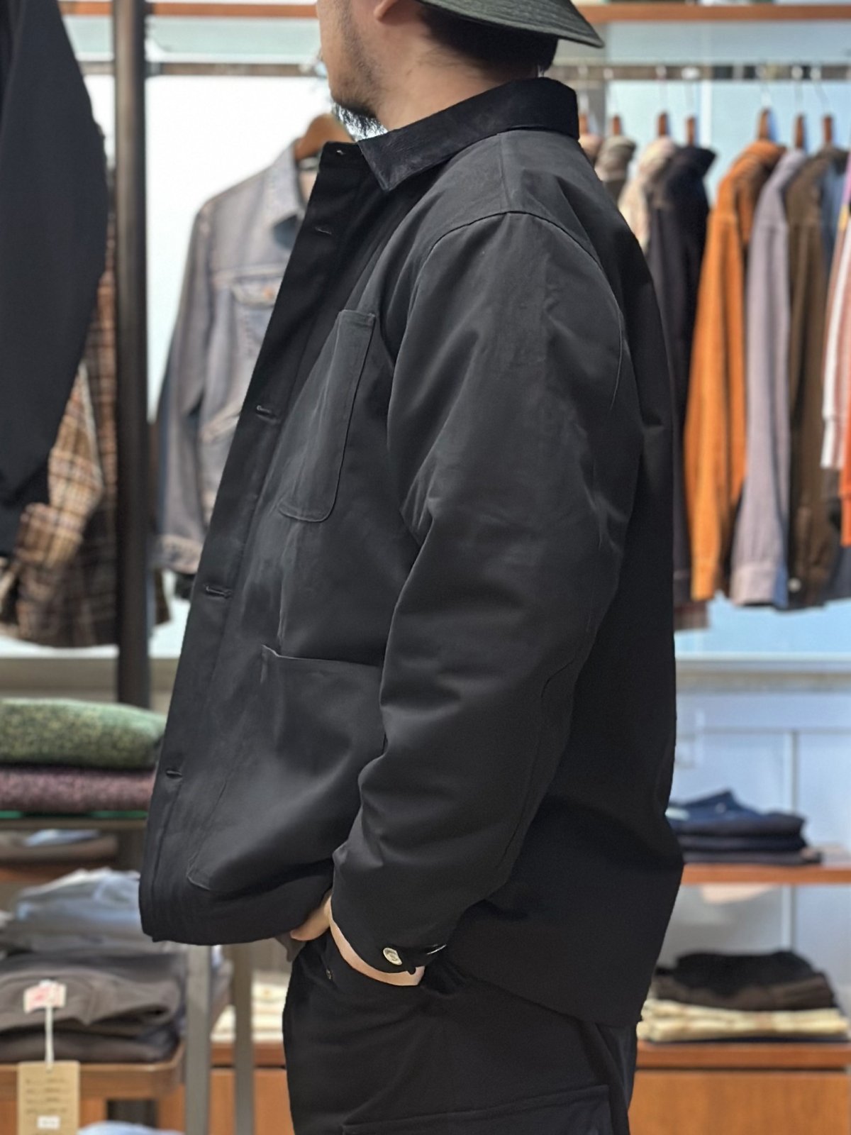 画像4: 【modem design/モデムデザイン】ワークダックカバーオール(Black) (4)