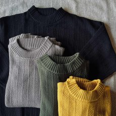 画像1: 【Revo.】モックネック・ルーズシルエットニットプルオーバー（4color） (1)