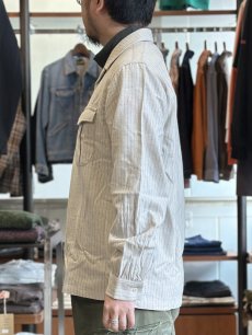 画像4: 【ORGUEIL/オルゲイユ】Striped Work Shirt（White） (4)