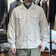 画像1: 【ORGUEIL/オルゲイユ】Striped Work Shirt（White） (1)