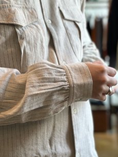 画像3: 【ORGUEIL/オルゲイユ】Striped Work Shirt（White） (3)