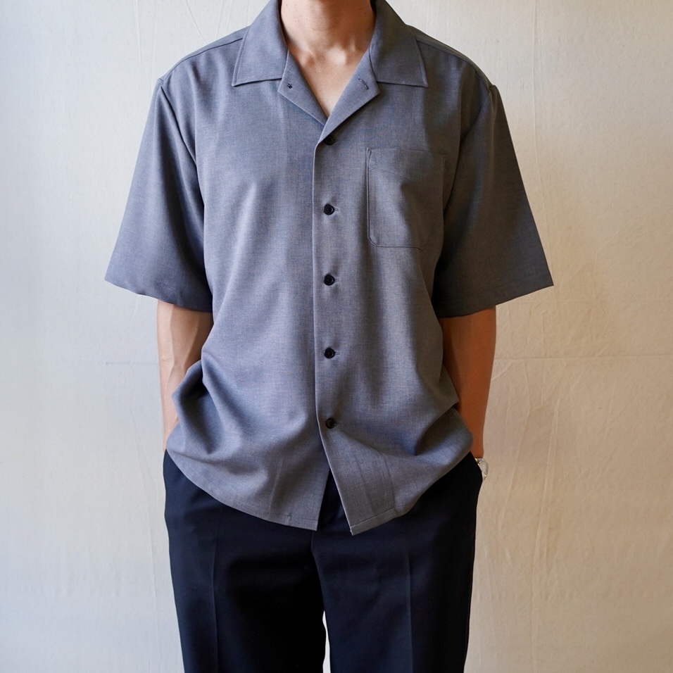 【Upscape Audience】NaturemierTM(ナチュレミア)TECH リネンライクオープンカラーハーフスリーブシャツ(2color)入荷しました。