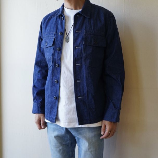 FOB FACTORY】インディゴブルー ファティーグ シャツジャケット 日本製