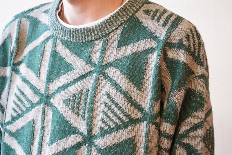 modemdesign/モデムデザイン】Jacquard knit crew（3colors）