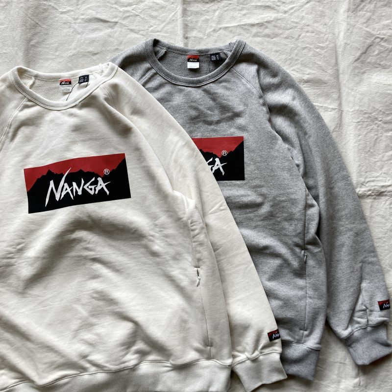 NANGA】ECO HYBRID BOX LOGO SWEATSHIRT/エコハイブリッドボックスロゴ 