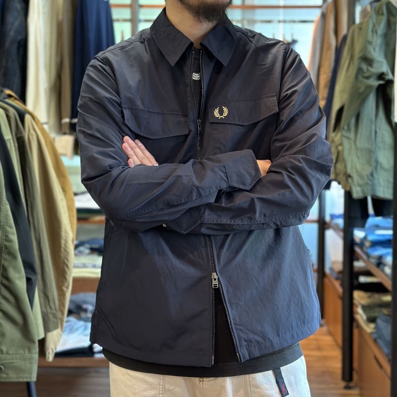 FRED PERRY/フレッドペリー】Zip Overshirt（608: NAVY）