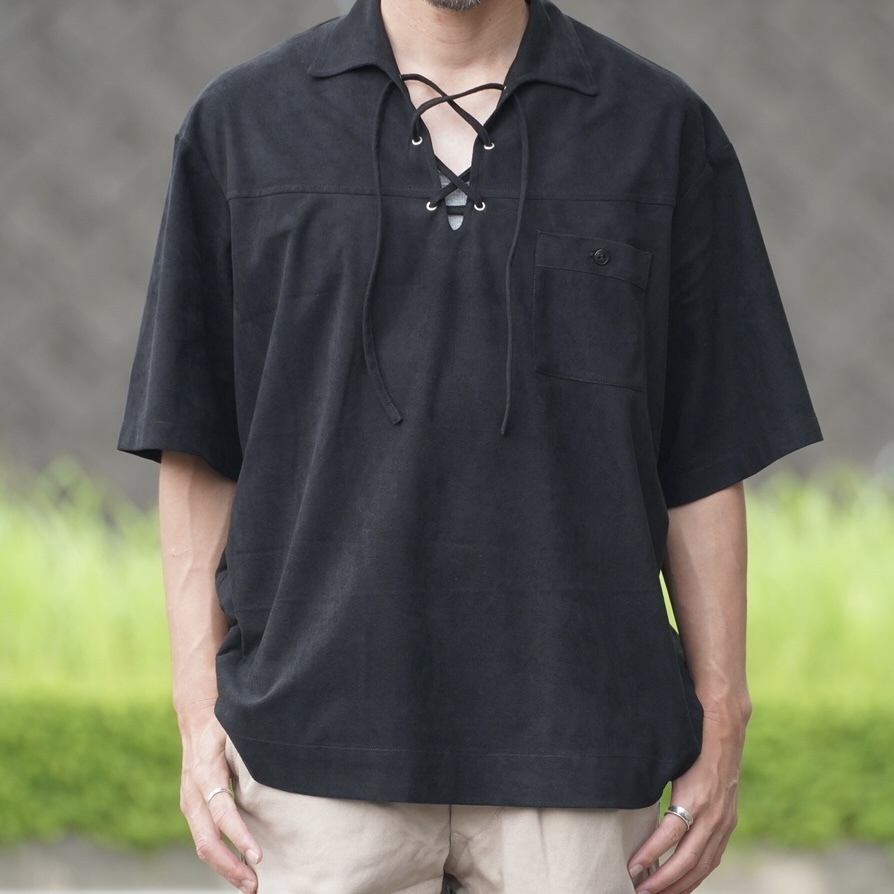 TOWN CRAFT / タウンクラフト RACE-UP SHIRT レースアップシャツ-