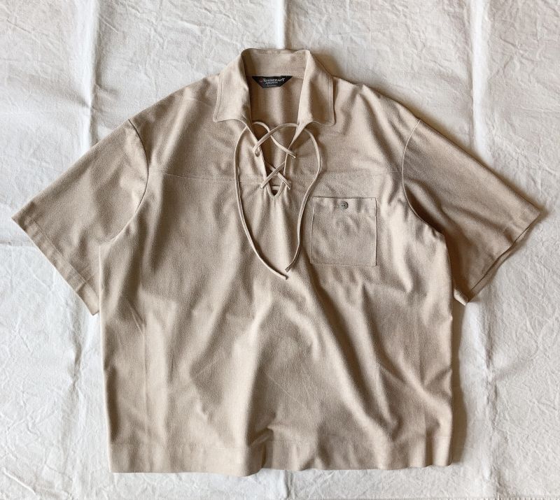 TOWN CRAFT/タウンクラフト】RACE-UP SHIRTS（beige）