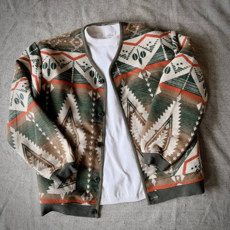 カーディガン WILDERNESS EXPERIENCE Retro rug cardigan-