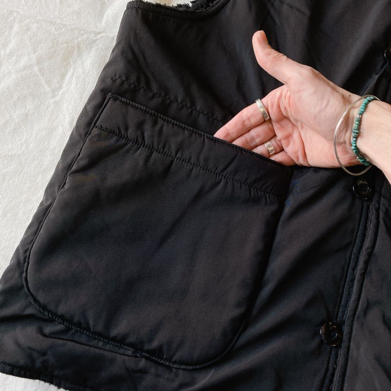 ARMY TWILL】PE WEATHER REVERSIBLE VEST (BLACK)