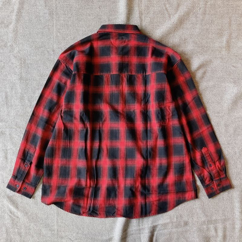 BIGMIKE/ビッグマイク】LIGHT FLANNEL CHECK SHIRTS（RED）