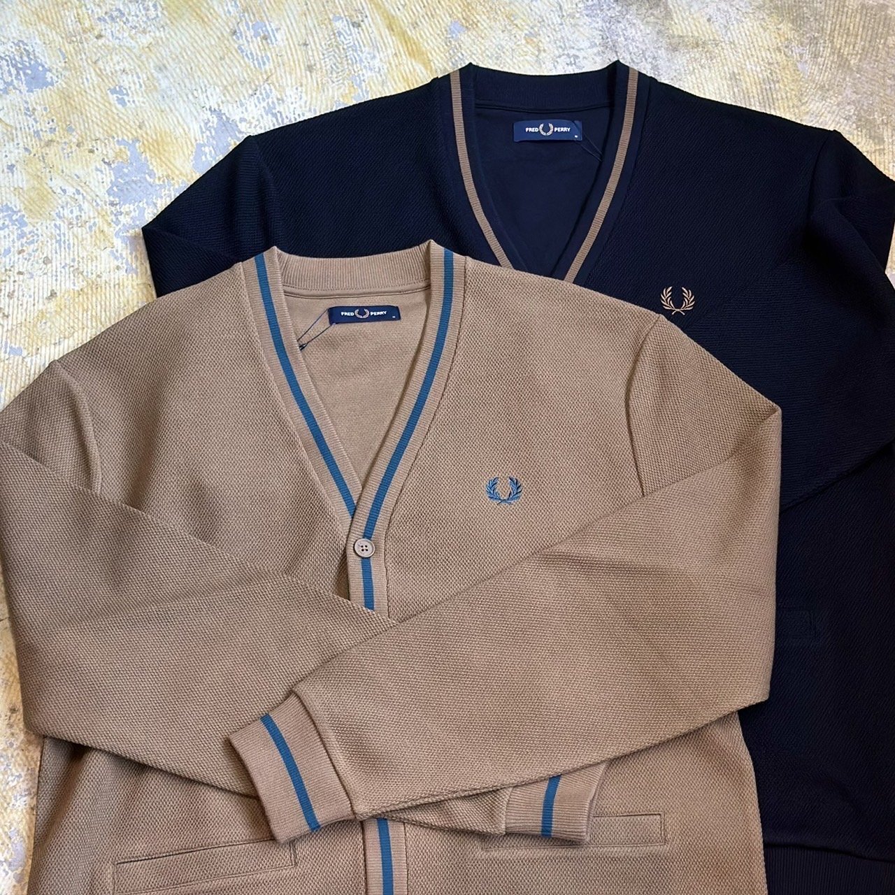 FRED PERRY/フレッドペリー】Tipped Pique Texture Cardigan