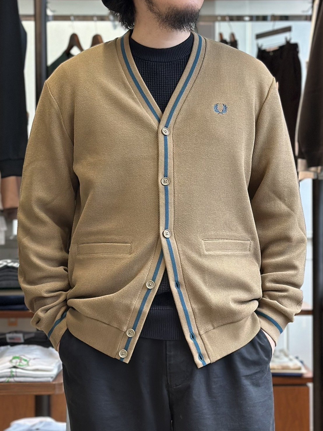 Fred Perry(フレッドペリー) カーディガン FRED PERRY（フレッドペリー）の「Tipped Pique Texture